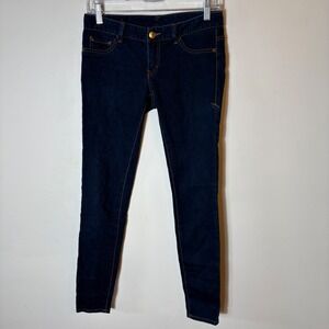 Armani Exchange Dark Wash Skinny Jeans with Gold Stitching Size 2‎